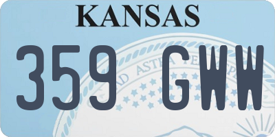 KS license plate 359GWW