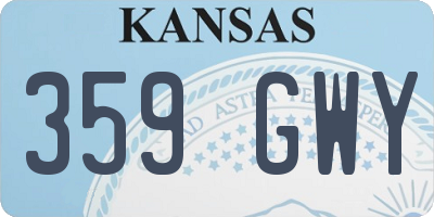 KS license plate 359GWY