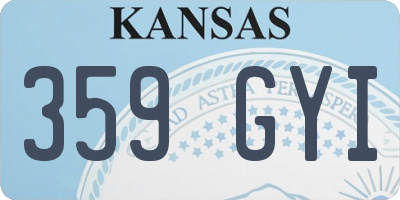 KS license plate 359GYI