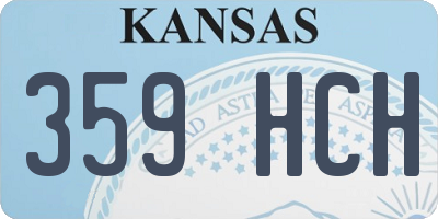 KS license plate 359HCH