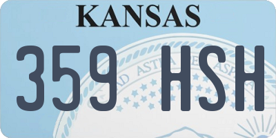 KS license plate 359HSH