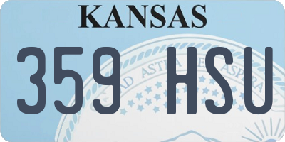 KS license plate 359HSU