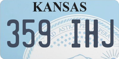 KS license plate 359IHJ