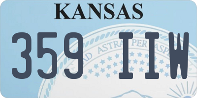 KS license plate 359IIW