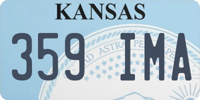 KS license plate 359IMA