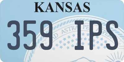 KS license plate 359IPS