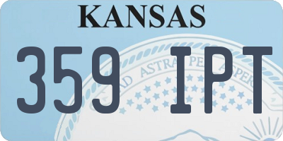 KS license plate 359IPT