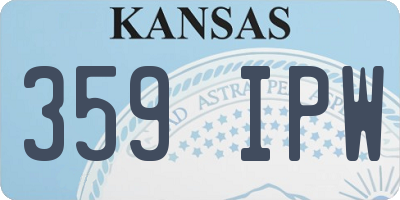 KS license plate 359IPW