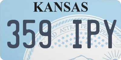 KS license plate 359IPY