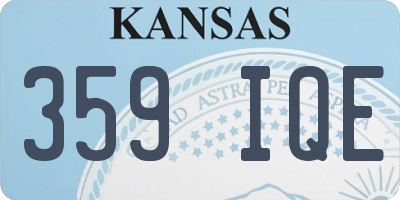 KS license plate 359IQE