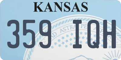 KS license plate 359IQH