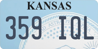 KS license plate 359IQL