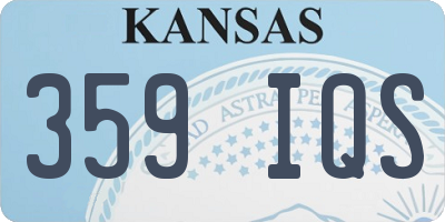 KS license plate 359IQS