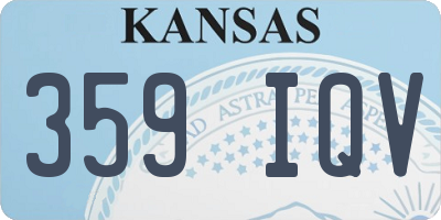 KS license plate 359IQV
