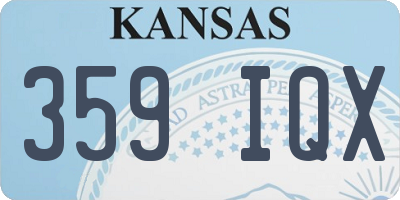 KS license plate 359IQX