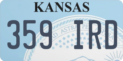 KS license plate 359IRD