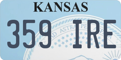 KS license plate 359IRE