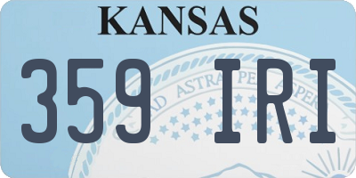 KS license plate 359IRI