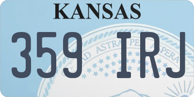 KS license plate 359IRJ