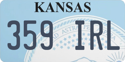 KS license plate 359IRL