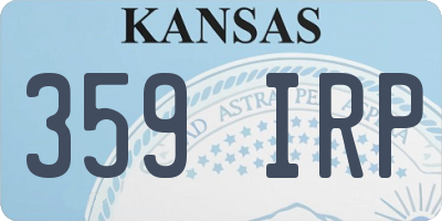 KS license plate 359IRP