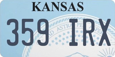 KS license plate 359IRX
