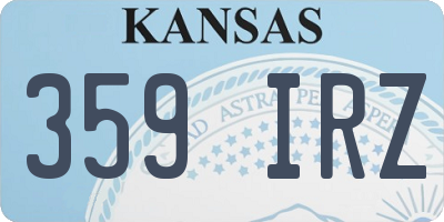 KS license plate 359IRZ
