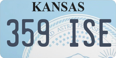 KS license plate 359ISE