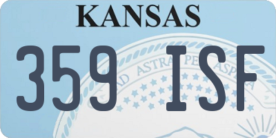 KS license plate 359ISF