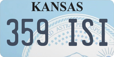 KS license plate 359ISI
