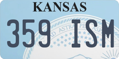 KS license plate 359ISM