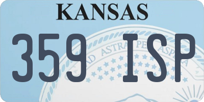 KS license plate 359ISP