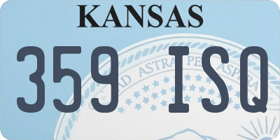 KS license plate 359ISQ