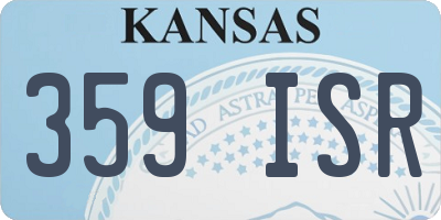 KS license plate 359ISR