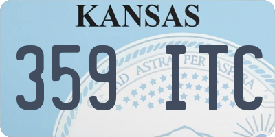 KS license plate 359ITC