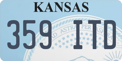 KS license plate 359ITD