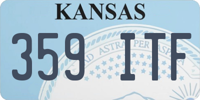 KS license plate 359ITF