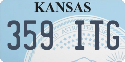 KS license plate 359ITG
