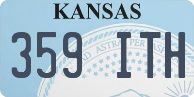 KS license plate 359ITH