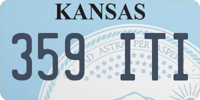 KS license plate 359ITI