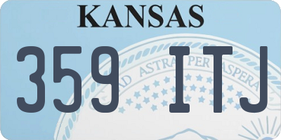 KS license plate 359ITJ