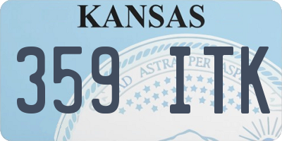 KS license plate 359ITK