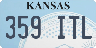 KS license plate 359ITL