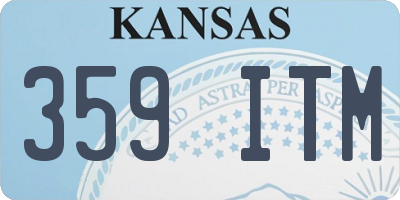 KS license plate 359ITM