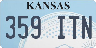 KS license plate 359ITN