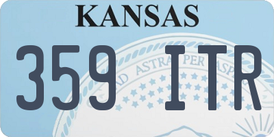 KS license plate 359ITR