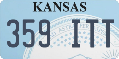 KS license plate 359ITT