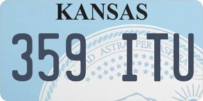 KS license plate 359ITU