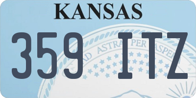 KS license plate 359ITZ