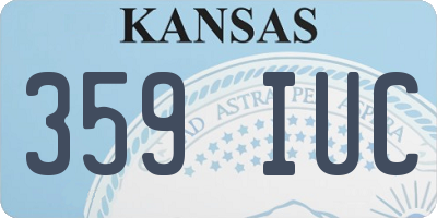 KS license plate 359IUC
